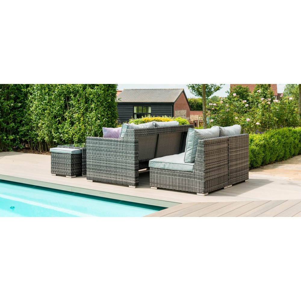 maze rattan seville sofa set grey