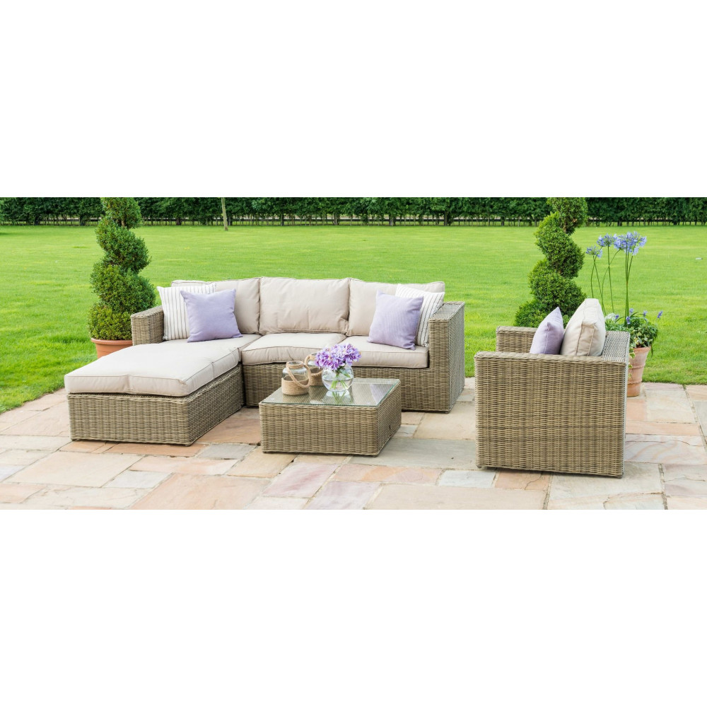 maze rattan winchester chaise corner sofa set with chair